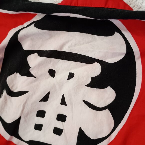 Yukuta men Short Kimono Robe 100% Cotton Red White Black Made in Japan Medium L - Picture 2 of 7